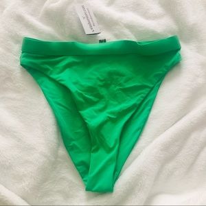 Green high waist bikini bottom